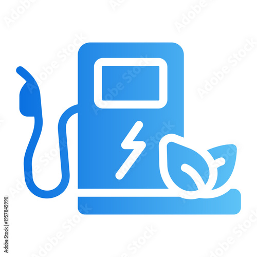 Charging station Line Gradient Icon