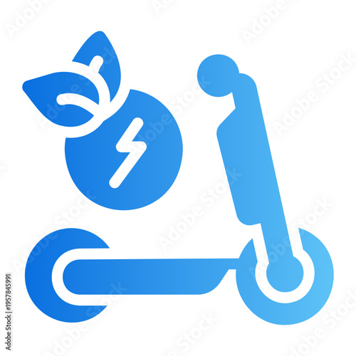 Electric scooter Line Gradient Icon