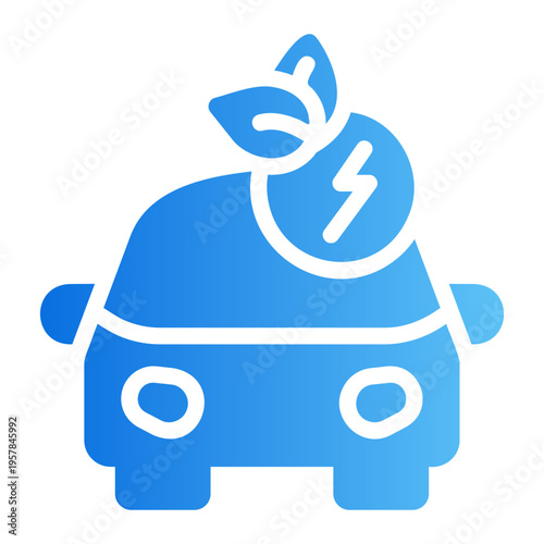 Green transportation Line Gradient Icon