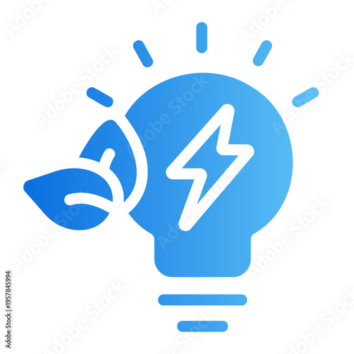 Energy saving light bulb Line Gradient Icon
