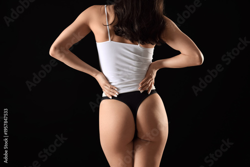 Pretty young woman in under...