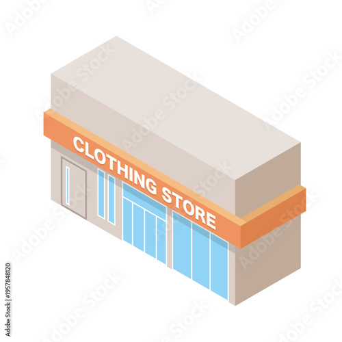 服屋・アパレルショップの建物イラスト