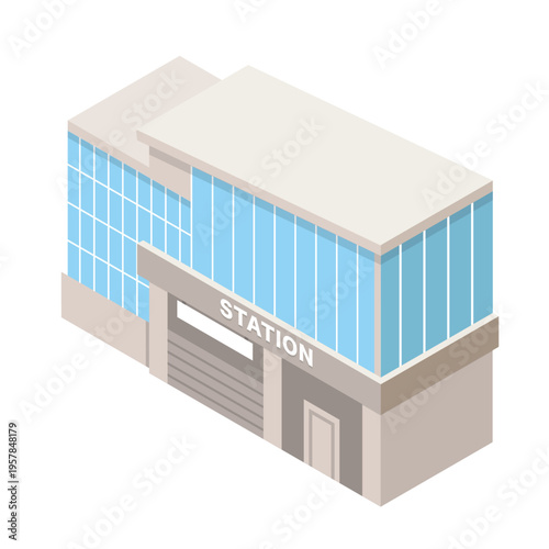 駅の建物イラスト