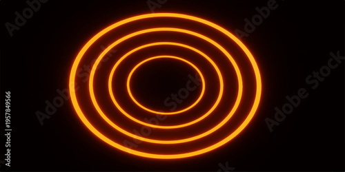 Abstract fire circle background with glowing orange flame swirl and energy motion design