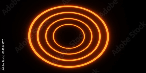 Abstract fire circle background with glowing orange flame swirl and energy motion design