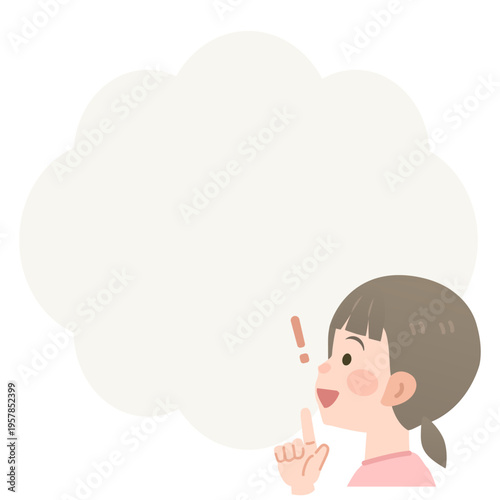 閃く女の子のイラスト