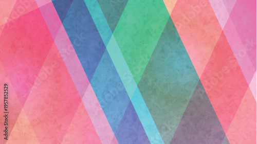 Colorful Geometric Abstract Background with Diamond Patterns