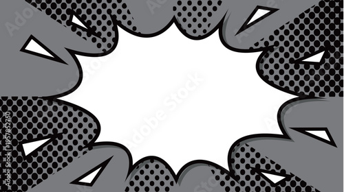 Retro Style Comic Book Explosive Speech Bubble Background