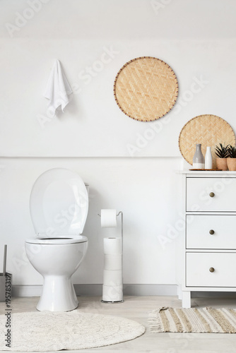 Interior of modern bathroom...