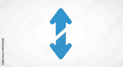 Blue Up Down Arrow Icon Symbol