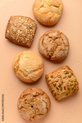 Different delicious buns on...