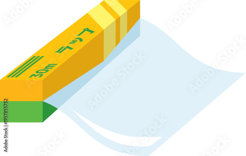 食品用ラップ（ラップフィルム）のイメージイラスト