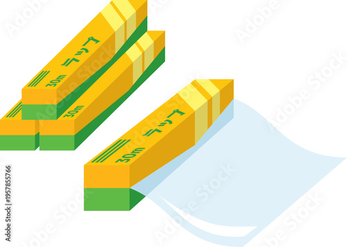 食品用ラップ（ラップフィルム）のイメージイラスト