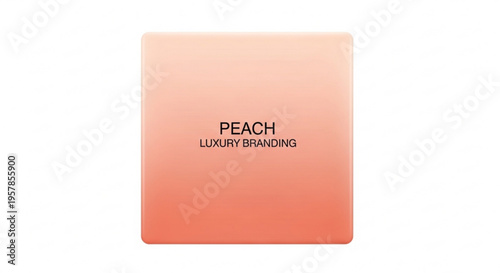 Peach luxury branding concept with elegant gradient background and sophisticated typography