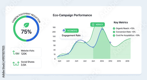 Eco Campaign Performance Dashboard: Carbon Footprint Reduction & Engagement Rate
