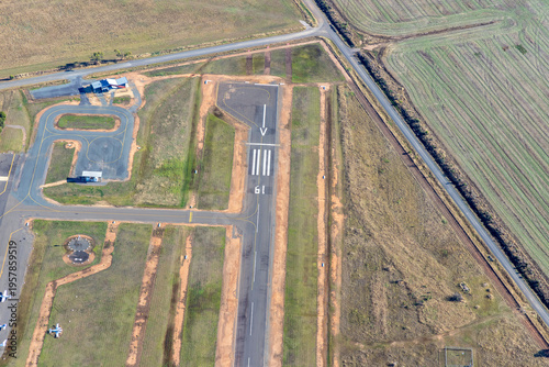 Yarrawonga Victoria aerial view Yarrawonga Airport runway and regional aviation infrastructure