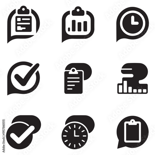 Corporate Team Messaging Icon Pack 3 – Notifications and Alert Interface Symbols
