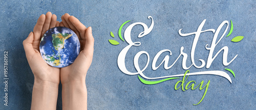 Female hands with paper mod...