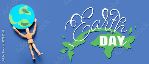 Wooden mannequin with paper...