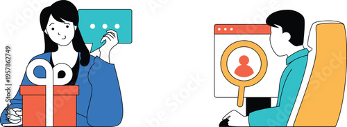 Representing and selecting candidates in a virtual interview scenario