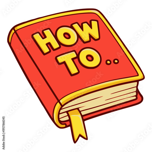 cartoon how to book guide newbie step by step flat color vector illustration template design