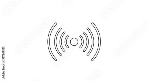 Wireless Signal Icon - Wi-Fi Symbol Outline