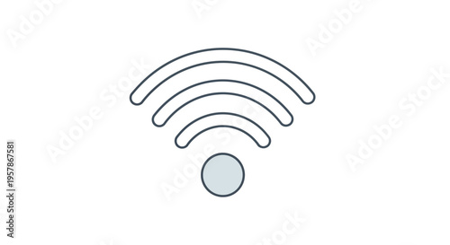 Minimalist Wi-Fi Signal Icon - Wireless Connection Symbol
