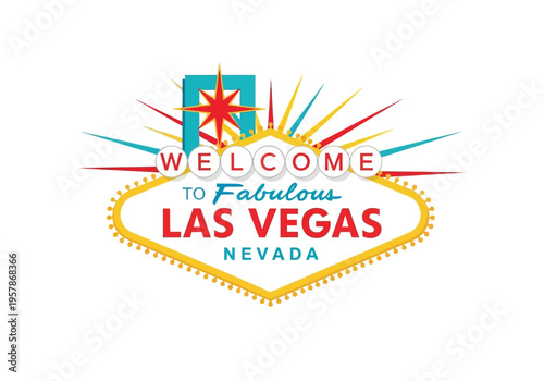 Welcome to Fabulous Las Vegas Nevada sign graphic