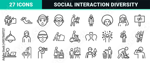 Universal Human Interaction and Diversity Outline Symbols: Minimalist Geometric Monoline People for Wayfinding and Interface Design.