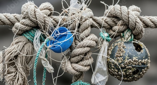 Tangled Ropes and Debris - A Close-Up.