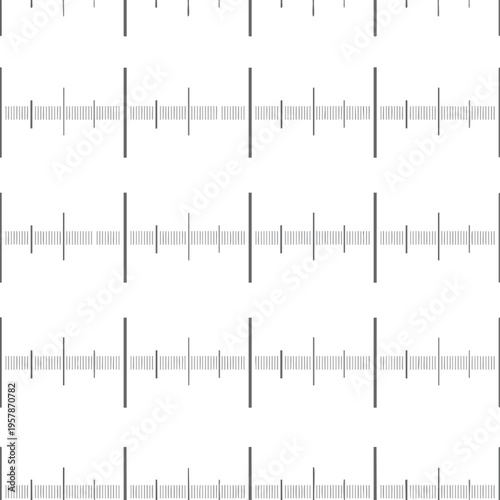 Seamless pattern of vertical ruler lines and hash marks