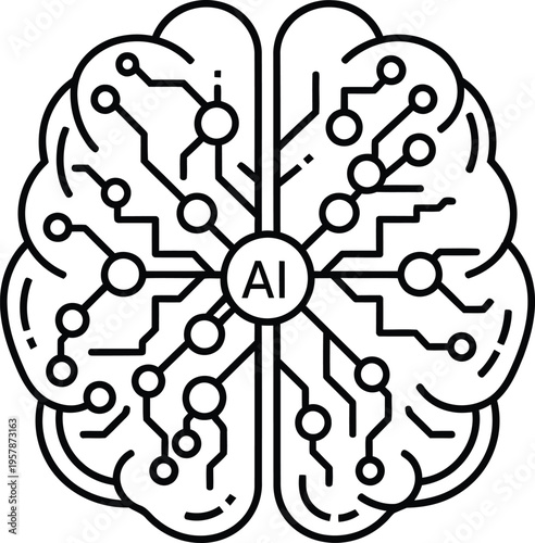 Artificial intelligence brain circuit diagram
