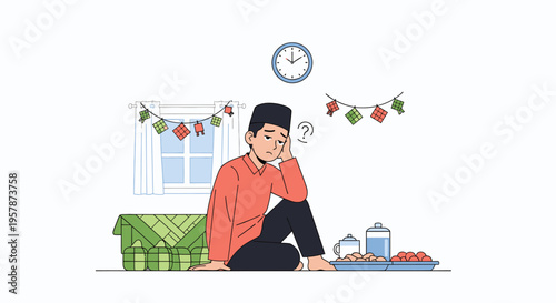 Young Person Resting at Home Sick in Bed