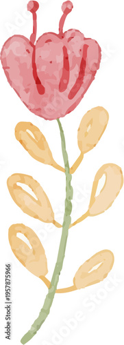 watercolor green botanical plants clip art