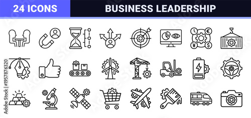 Corporate Management and Business Strategy Optimization Line Art for Enterprise Workflow and Professional Industrial Project Coordination