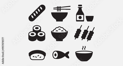  Sushi and japanese food icons