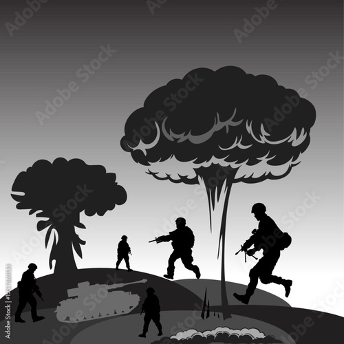 Global War Conditions and depicting the current situation of the world.War Illustration on the global war between Iran and Israiel and other multiple countries.