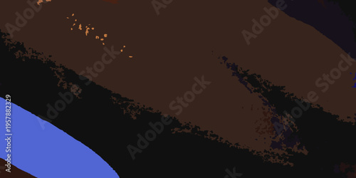 Abstract digital art featuring shades of brown blue and golden hues