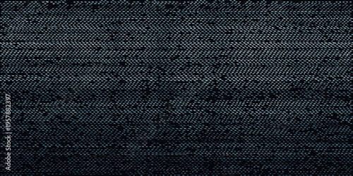Close up of a dark blue patterned fabric texture with a woven design