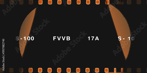Film strip negative with visible sprocket holes and frame numbering