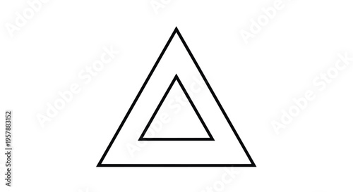 Nested triangles a large triangle containing a smaller centered triangle