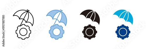 Risk Management Icon Set Multiple Style Collection