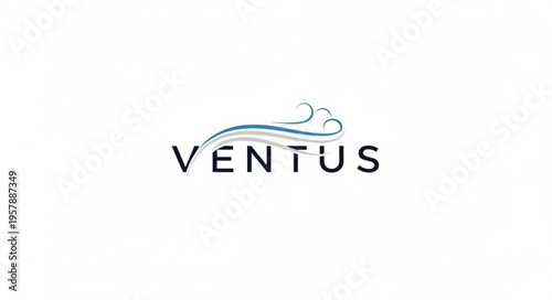 Ventus logo featuring stylized waves above the brand name, evoking a sense of air and movement.