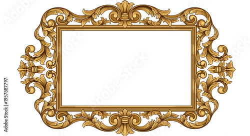 Golden Ornate Picture Frame.