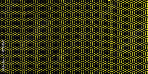 A vibrant yellow honeycomb pattern fills the entire frame of the image