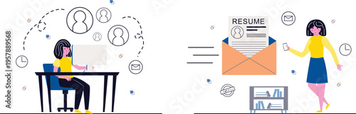 Job application process from submission to review