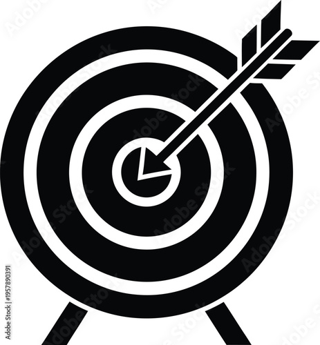 Vector target with arrow precision and accuracy concept