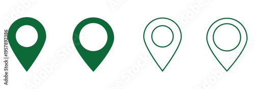 Map Location Pin Icon for Navigation, Destination, GPS, and Geographic Tracking - Vector Illustration