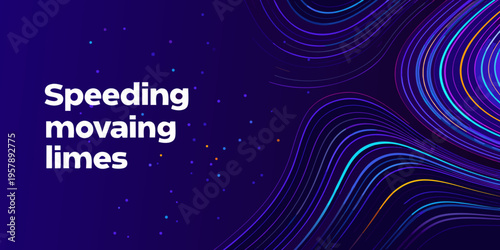 Abstract background featuring colorful curved lines and dynamic movement