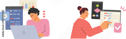 Collaborative teamwork and software development process visualization